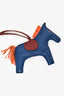 Hermès Blue/Orange Tricolour Milo Leather Rodeo GM Charm