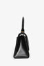 Balenciaga Black Leather Small Hourglass Bag with Strap