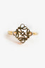 Loewe Gold Tone 'Anagram Cube' Ring Size 6