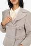 Giorgio Armani Beige Wool Buckle Detail Blazer Estimated Size M