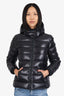 Moncler Black Quilted Lucie Hooded Down Jacket Size 1