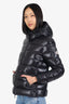 Moncler Black Quilted Lucie Hooded Down Jacket Size 1