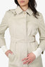 Burberry Beige Belted Hooded Trench Coat Estimated Size S