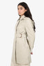 Burberry Beige Belted Hooded Trench Coat Estimated Size S