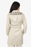 Burberry Beige Belted Hooded Trench Coat Estimated Size S