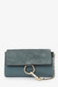 Chloe Green Suede/Leather Small Faye Bag