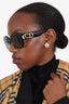 Christian Dior Black Frame 'DDior' Oversized Sunglasses with CD Sides Mens
