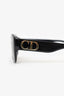 Christian Dior Black Frame 'DDior' Oversized Sunglasses with CD Sides Mens