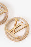 Louis Vuitton Gold Tone Crystal Embellished Sparkling Louise Earrings