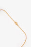 Hermès Gold Plated Gold Leather 'O'Kelly' Pendant Necklace