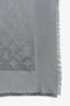 Louis Vuitton Grey Monogram Silk Scarf