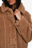 Max Mara Brown Camel Cropped Teddy Coat Size 2