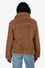 Max Mara Brown Camel Cropped Teddy Coat Size 2
