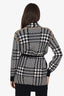 Max Mara Black/White Wool/Cashmere Houndstooth Cardigan Size XS