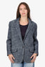 Isabel Marant Étoile Blue/White Wool Single Breasted Blazer Size 34