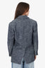 Isabel Marant Étoile Blue/White Wool Single Breasted Blazer Size 34