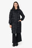 Canada Black Long Parka With Fur Hood Size XS