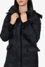 Canada Black Long Parka With Fur Hood Size XS