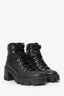 Moncler Black Leather Lace Up Carol Hiking Boots Size 38