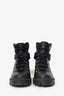 Moncler Black Leather Lace Up Carol Hiking Boots Size 38
