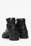 Moncler Black Leather Lace Up Carol Hiking Boots Size 38