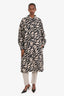 Marant Etoile Beige/Black Wool Felexia Zebra Overcoat Size 12