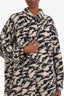 Marant Etoile Beige/Black Wool Felexia Zebra Overcoat Size 12
