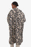 Marant Etoile Beige/Black Wool Felexia Zebra Overcoat Size 12