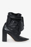 Christian Dior Black Leather Tie Booties Size 41