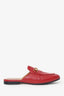Gucci Red Leather Horsebit Princetown Slip-on Loafer Size 37.5