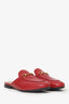 Gucci Red Leather Horsebit Princetown Slip-on Loafer Size 37.5