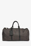 Moschino Brown Canvas Logo Duffle Bag (As Is)