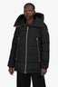 Moose Knuckle Black Zipper Detail Hooded Down Coat Size L