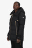 Moose Knuckle Black Zipper Detail Hooded Down Coat Size L