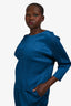 Pleats Please Issey Miyake Teal Pleated Long Sleeve Top Est Size M