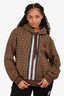 Burberry Brown TB Monogram Hoodie Size L