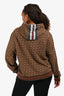Burberry Brown TB Monogram Hoodie Size L