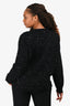 Self-Portrait Black Sequin Embellished Pocket Detail Cardigan Size L