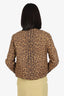 Valentino Leopard Print Tweed Rockstud Jacket Size 38