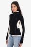 Moncler Black/White Grenoble Contrast Zip-Up Jacket Size XS