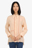 Chloe Pink Silk Lace Trimmed Blouse Size 40