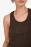 Pre-Loved Chanel™ Brown CC Knit Top Size 38