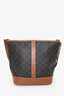 Celine Brown Canvas/Leather Triomphe Medium Bucket Bag