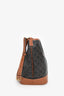 Celine Brown Canvas/Leather Triomphe Medium Bucket Bag