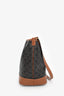 Celine Brown Canvas/Leather Triomphe Medium Bucket Bag