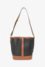 Celine Brown Canvas/Leather Triomphe Medium Bucket Bag