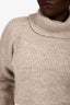 Birgitte Herskind Beige Wool Blend Cropped Turtleneck 'Aimee' Sweater Size S