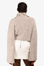 Birgitte Herskind Beige Wool Blend Cropped Turtleneck 'Aimee' Sweater Size S