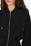 Maje Black Lightweight Bomber Jacket Size 36