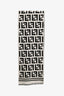 Fendi Black/White Wool Zucca Scarf